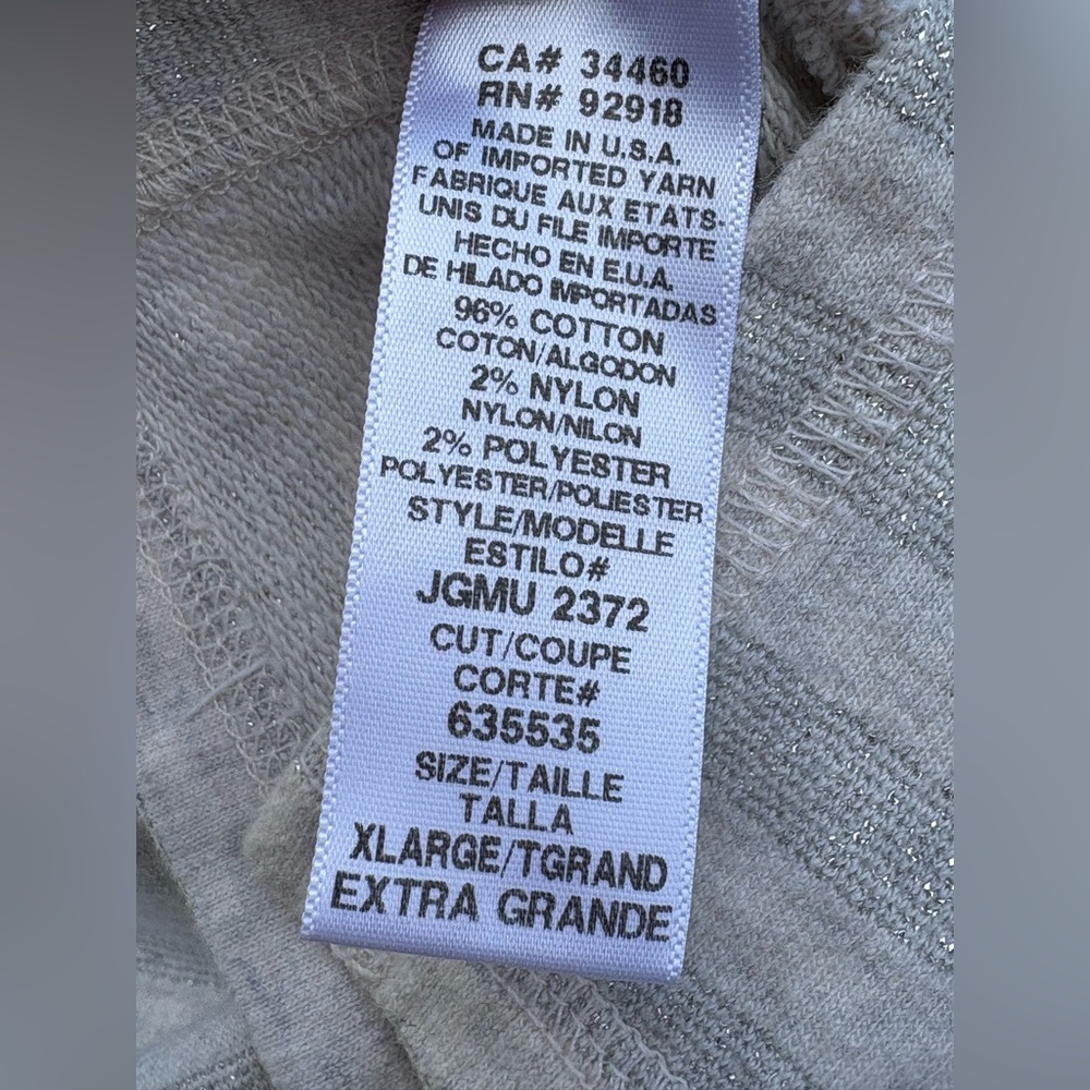 Juicy Couture Silver and Cream Coverup Hoodie in Size XL - Picture 3 of 5